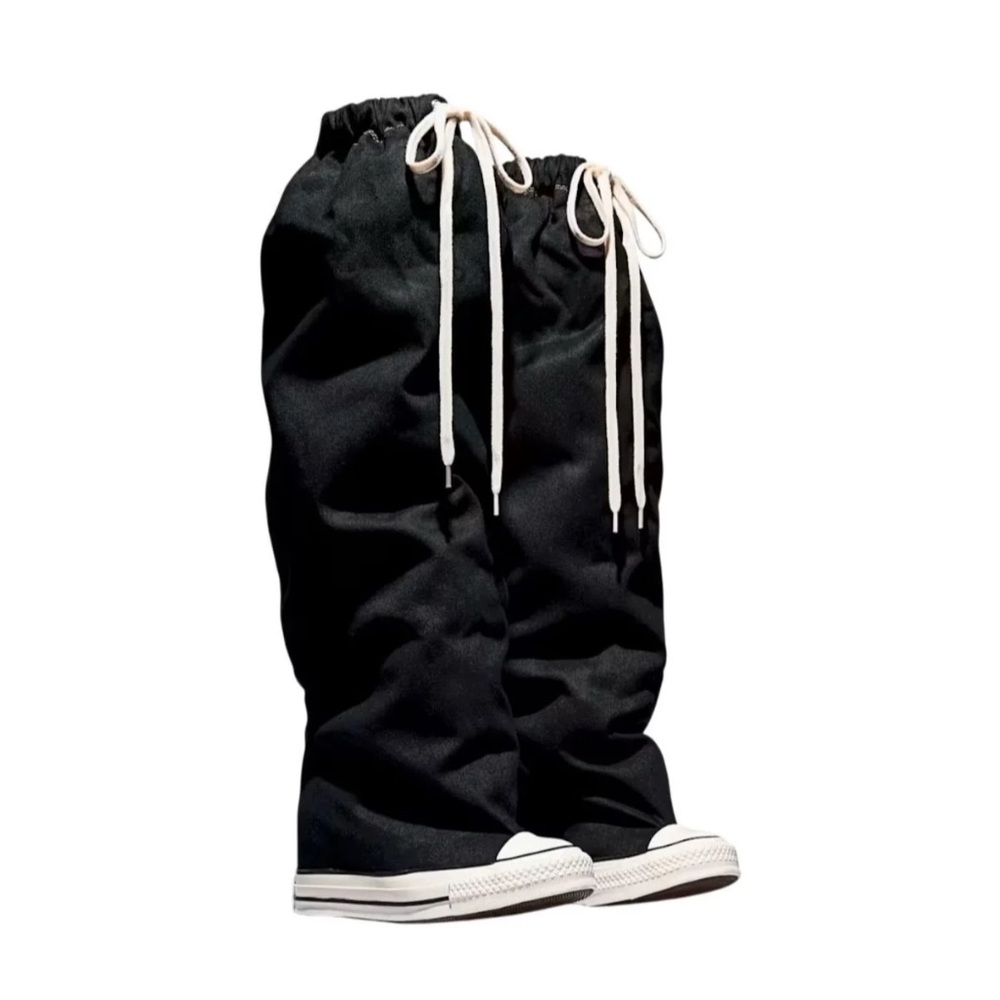 Vaquera x Converse Black Drawstring XXXHi Slouch Sneaker Boots